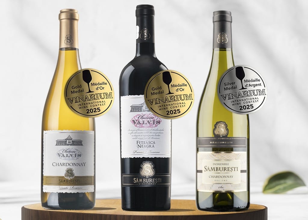 Două medalii de aur pentru Cheateau Valvis și una de argint pentru Domeniile Sâmburești, în cadrul VINARIUM International Wine Contest Două medalii de aur pentru Cheateau Valvis și una de argint pentru Domeniile Sâmburești, în cadrul VINARIUM International Wine Contest