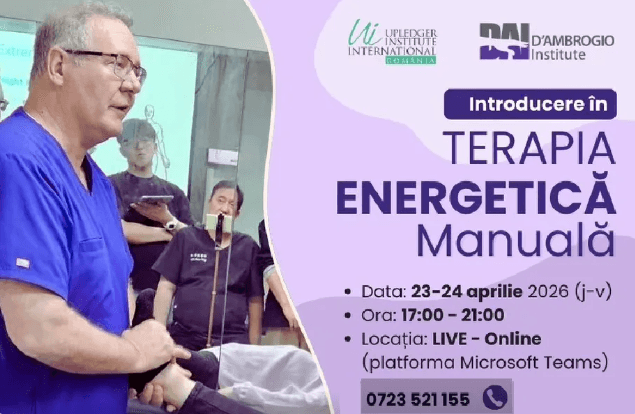 „Introducere în Terapia Energetică Manuală”, un CURS fascinant alături de Dr. Kerry D’Ambrogio, 23-24 Aprilie